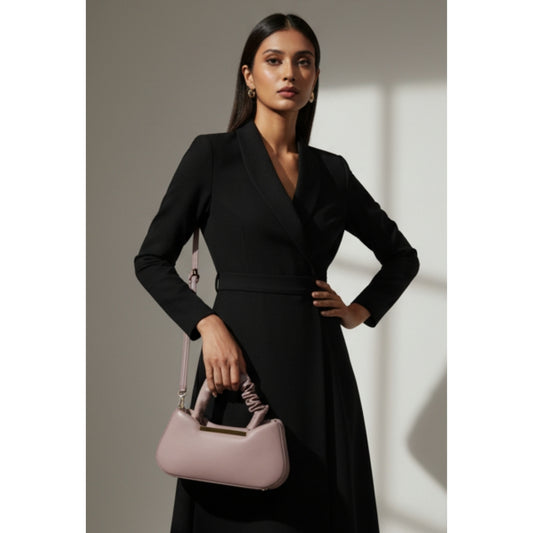 Borcelle Blush Curve Minimalist Shoulder Bag