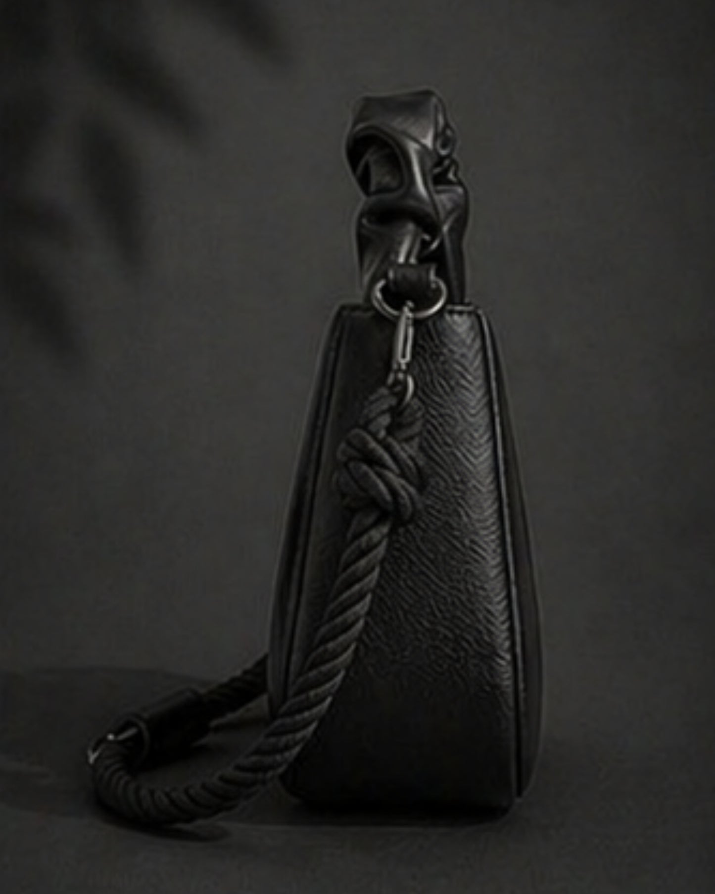 Swag Wali Saheli Luxe Ruched Handle Shoulder Bag (Classic Black)