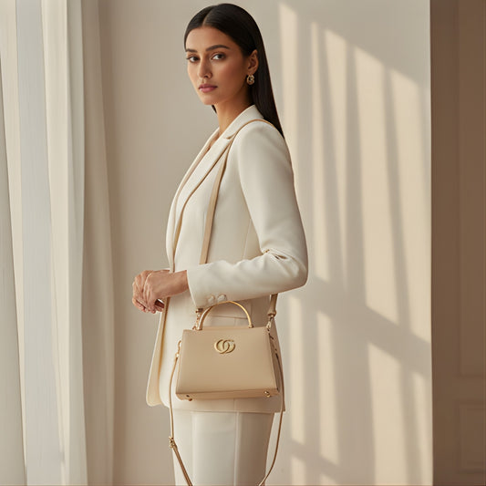 Borcelle Caramel Elite GG Structured Tote