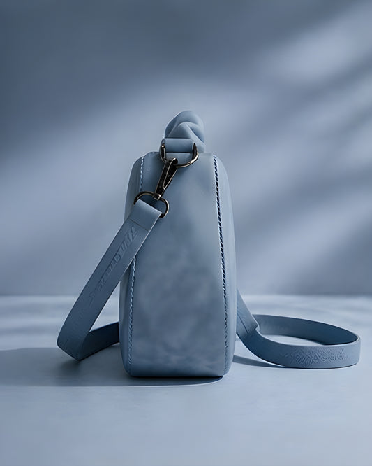 Swag Wali Saheli Elegant Ruched Handle Shoulder Bag (Sky Blue)