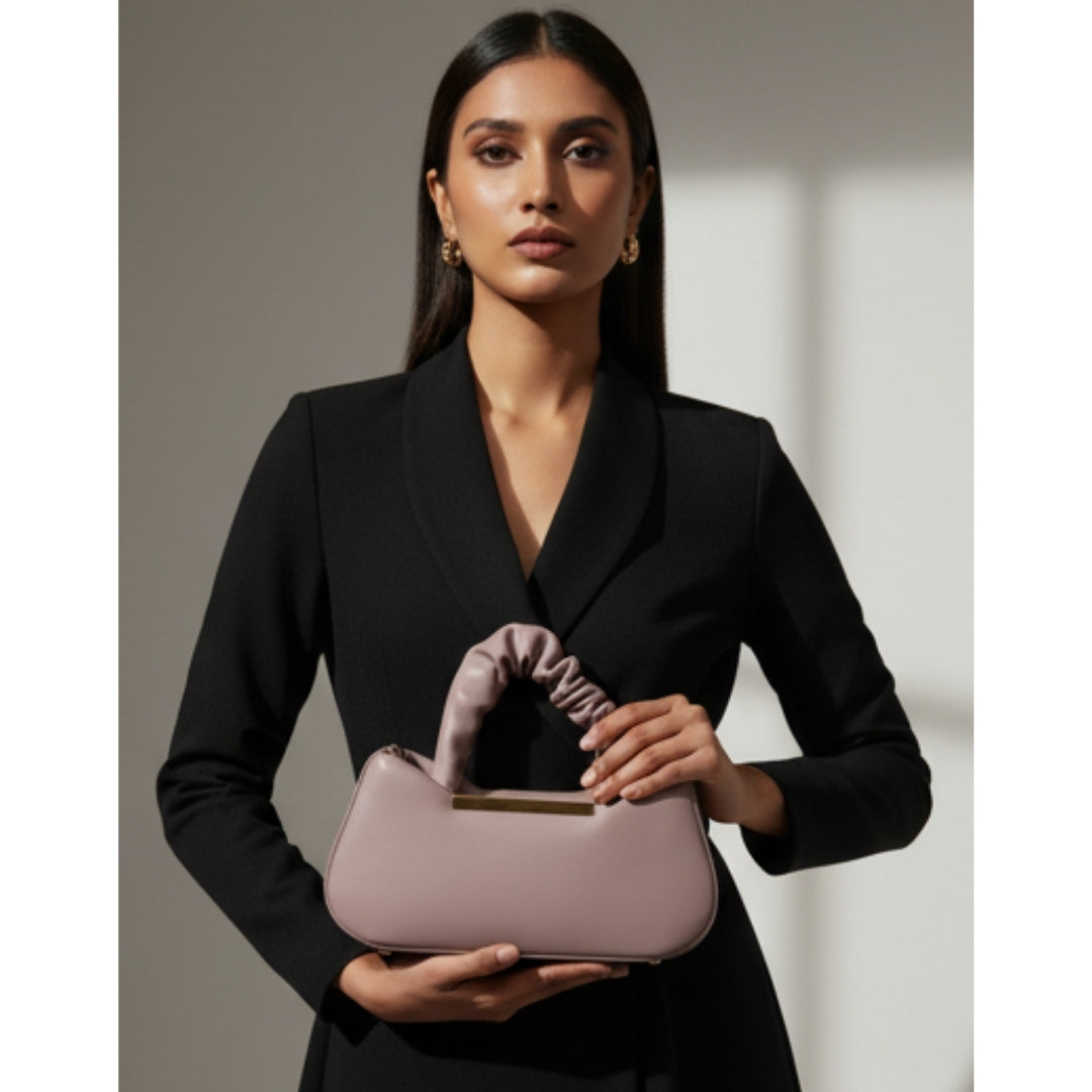 Borcelle Blush Curve Minimalist Shoulder Bag