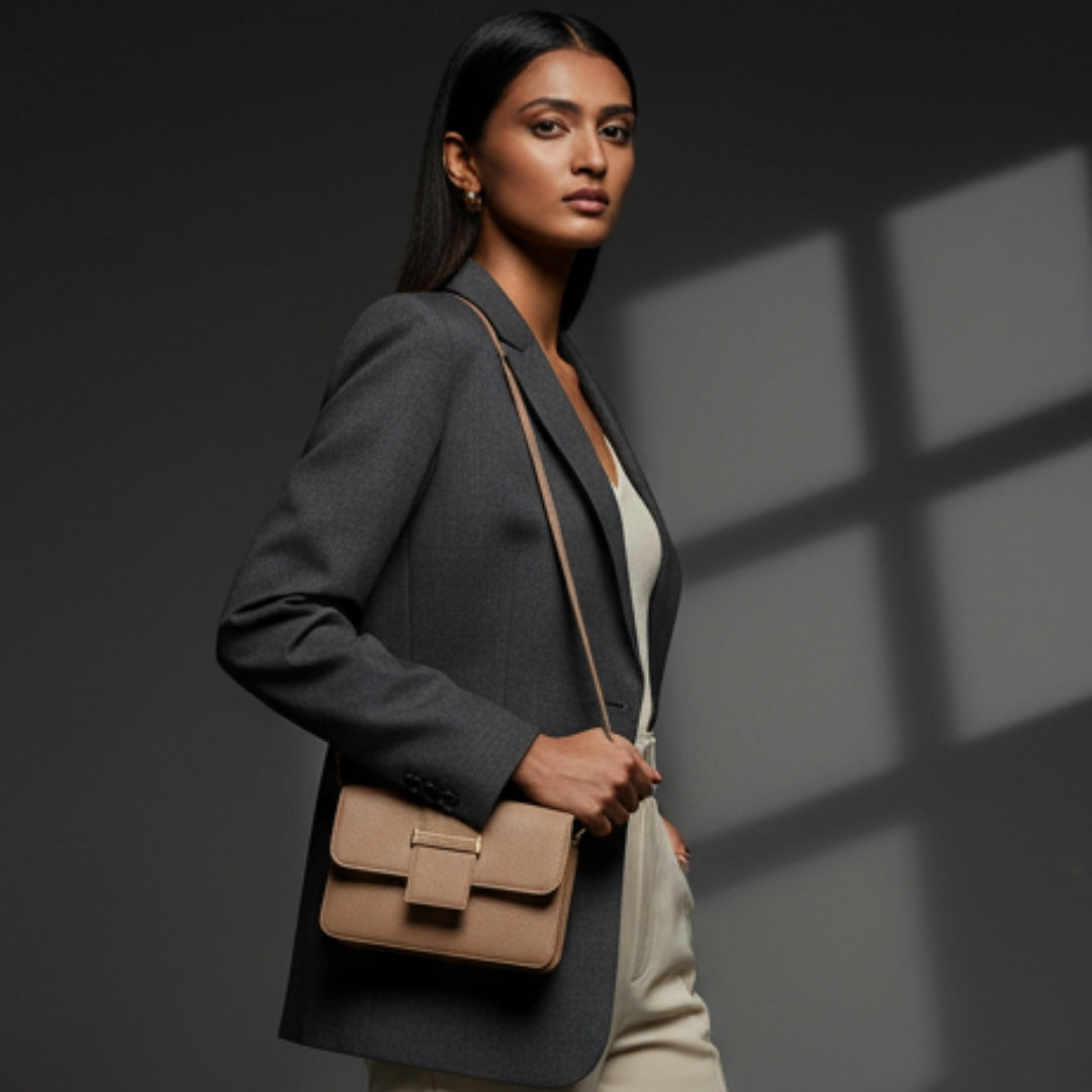 Borcelle Mocha Classic Buckle Mini Sling