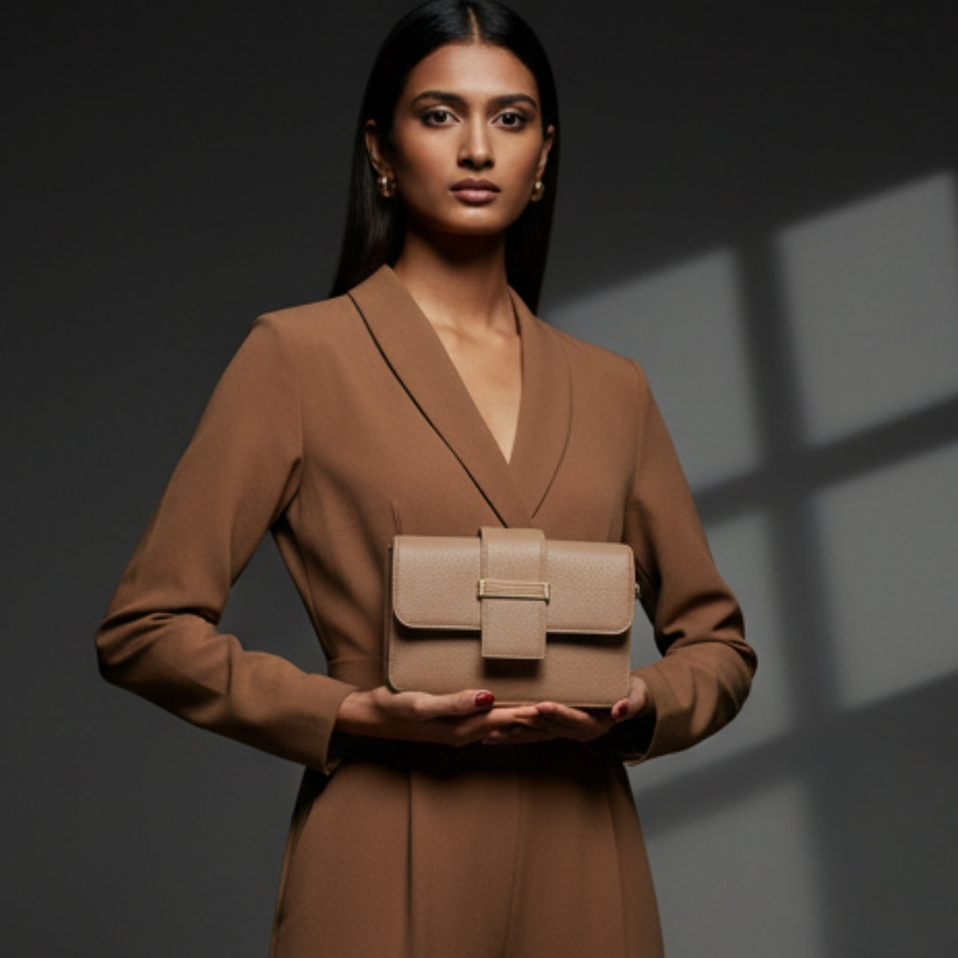 Borcelle Mocha Classic Buckle Mini Sling