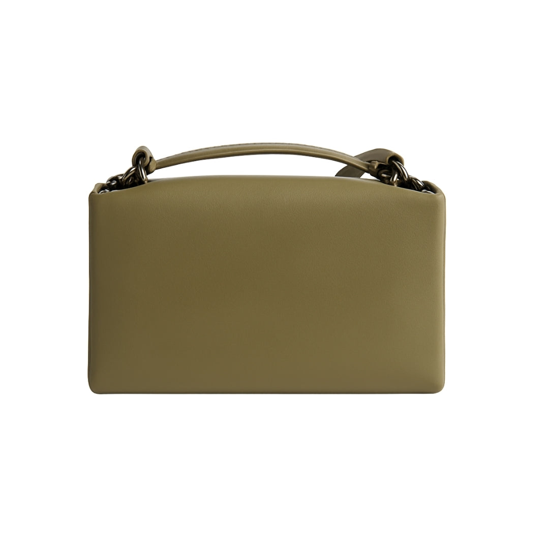 Borcelle Olive Textured Chic Top-Handle Sling Bag