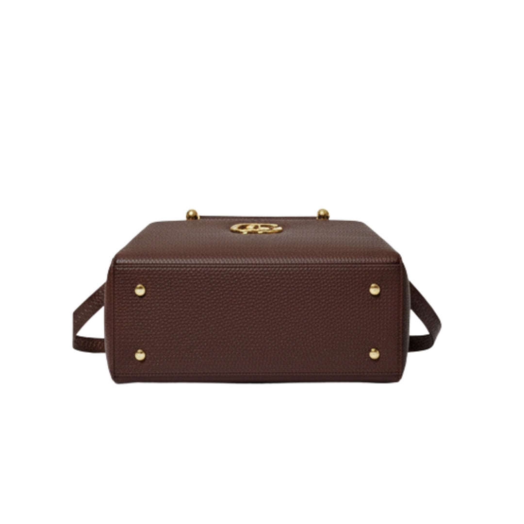 Borcelle Mocha GG Signature Structured Hand Tote