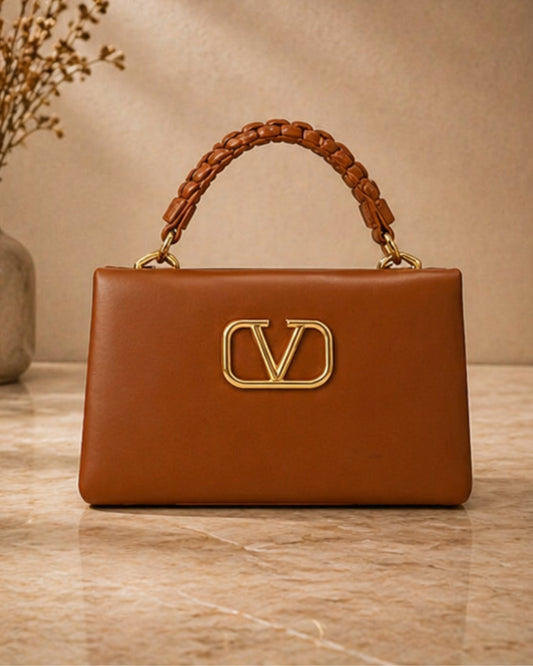Swag Wali Saheli Signature Luxe Box Handbag (Tan Brown)