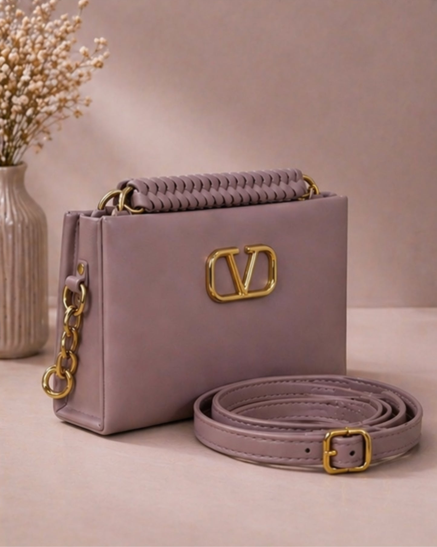 Swag Wali Saheli Signature Luxe Box Sling Handbag (Blush Pink)