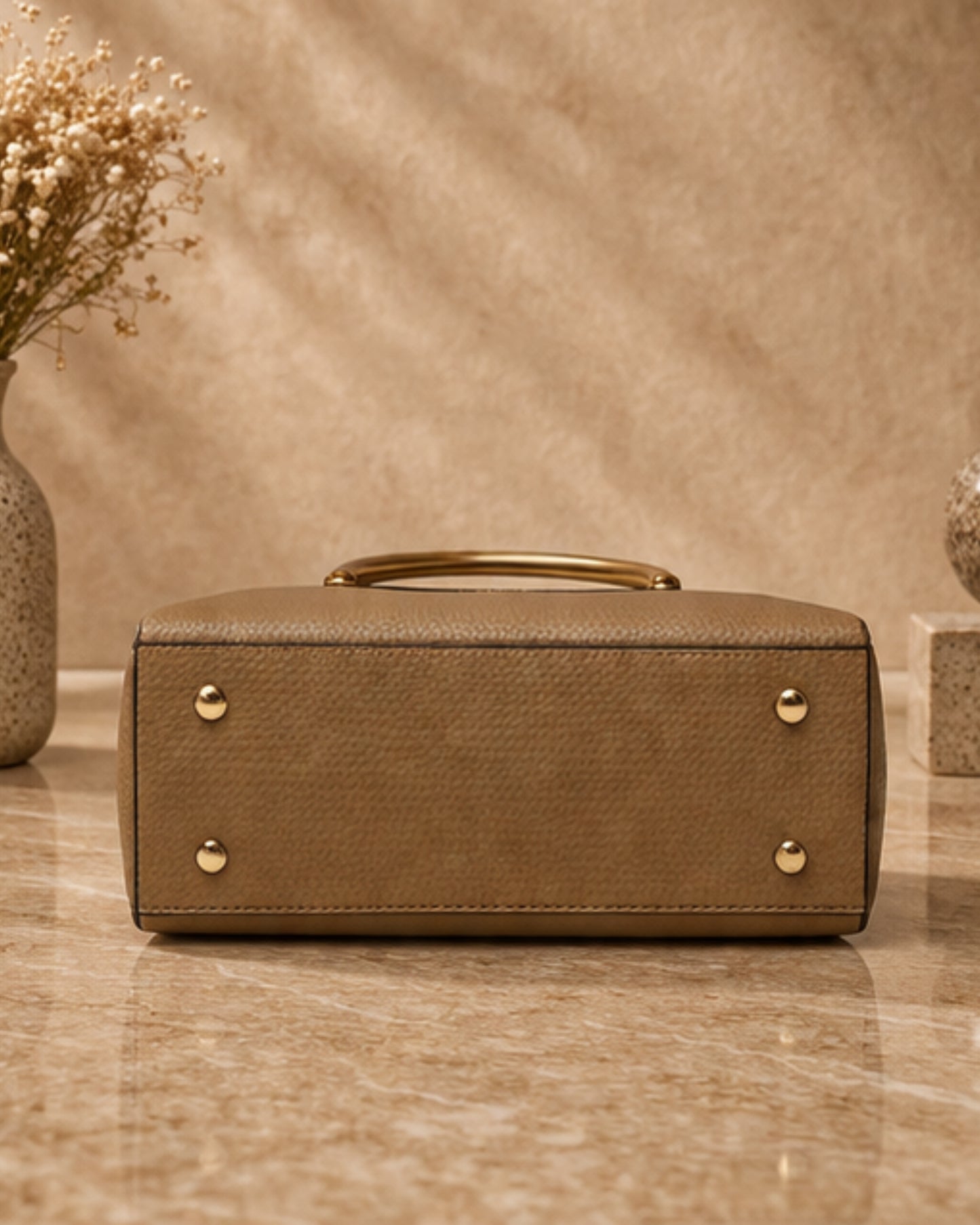 Swag Wali Saheli Royal Luxe Structured Handbag (Golden Brown)