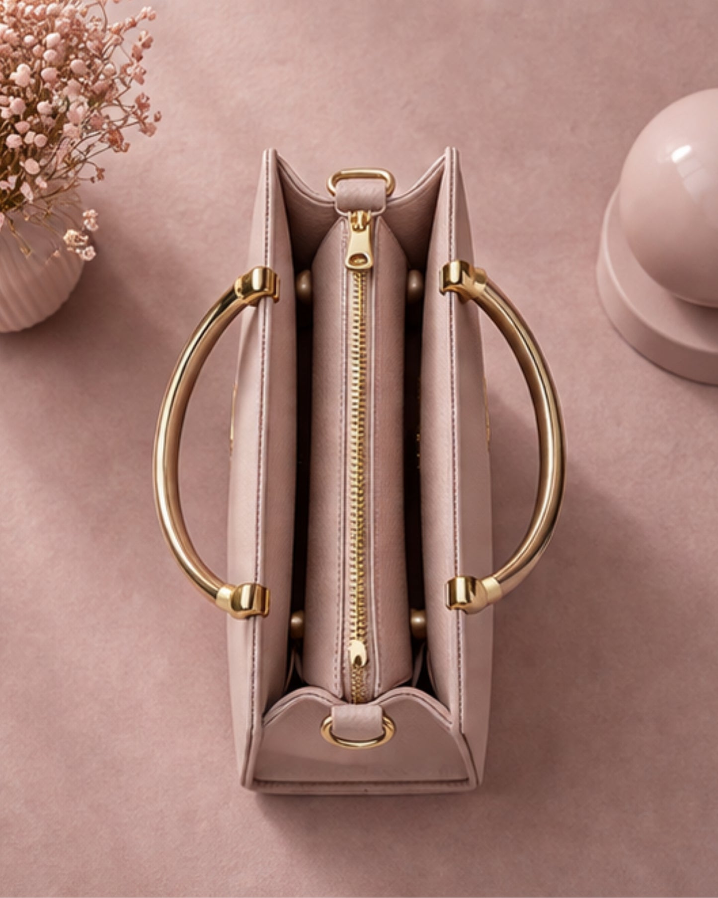 Swag Wali Saheli Royal Luxe Structured Handbag (Blush Pink)