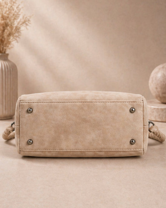 Swag Wali Saheli Chic Marble Scrunch Handle Handbag (Beige Nude)