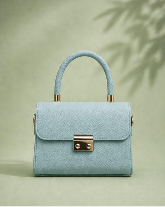Swag Wali Saheli Structured Mini Top Handle Bag (Pastel Blue)