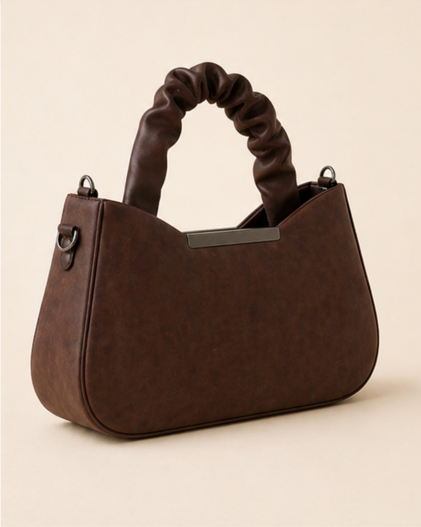 Swag Wali Saheli Luxe Marble Scrunch Handbag (Chocolate Brown Edition)