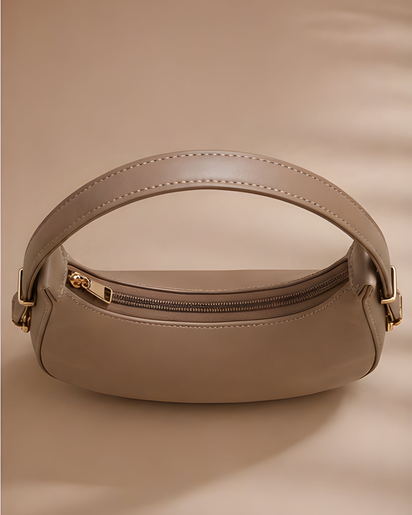 Swag Wali Saheli Minimal Curved Shoulder Bag (Beige Nude)