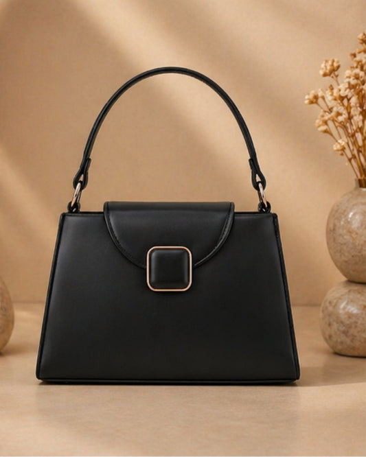 Swag Wali Saheli Elegant Buckle Shoulder Handbag (Classic Black)