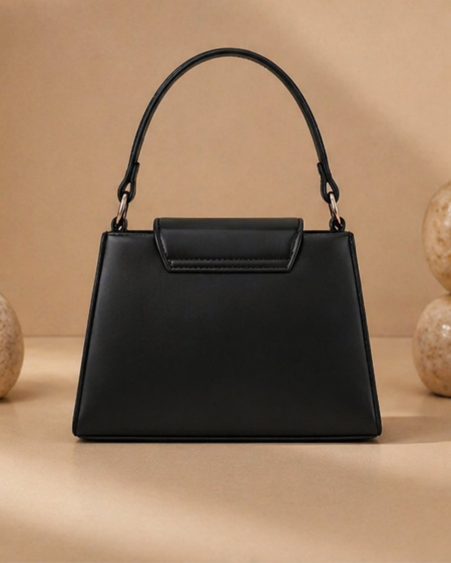 Swag Wali Saheli Elegant Buckle Shoulder Handbag (Classic Black)