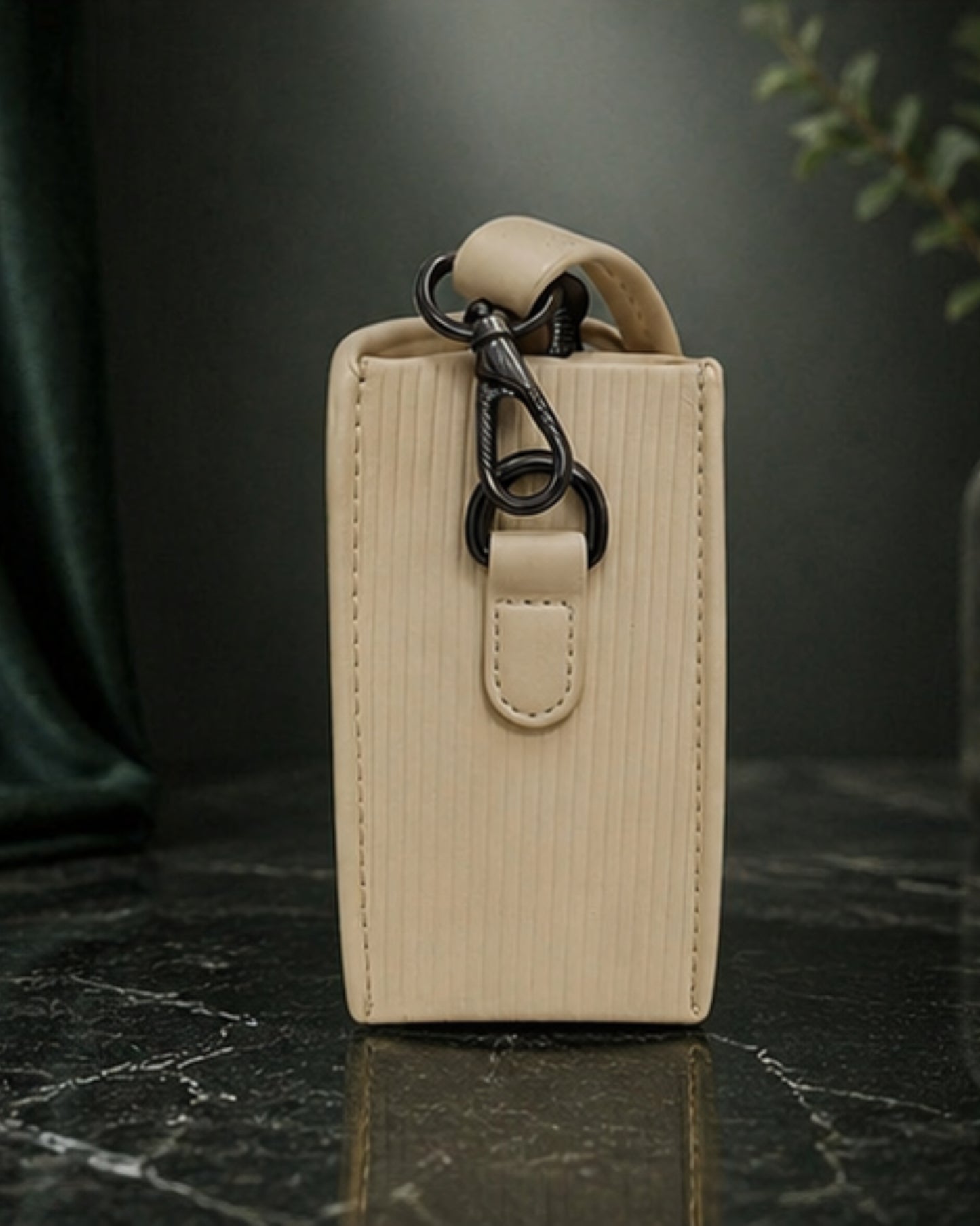 Swag Wali Saheli Structured Box Sling Handbag (Ivory Beige)