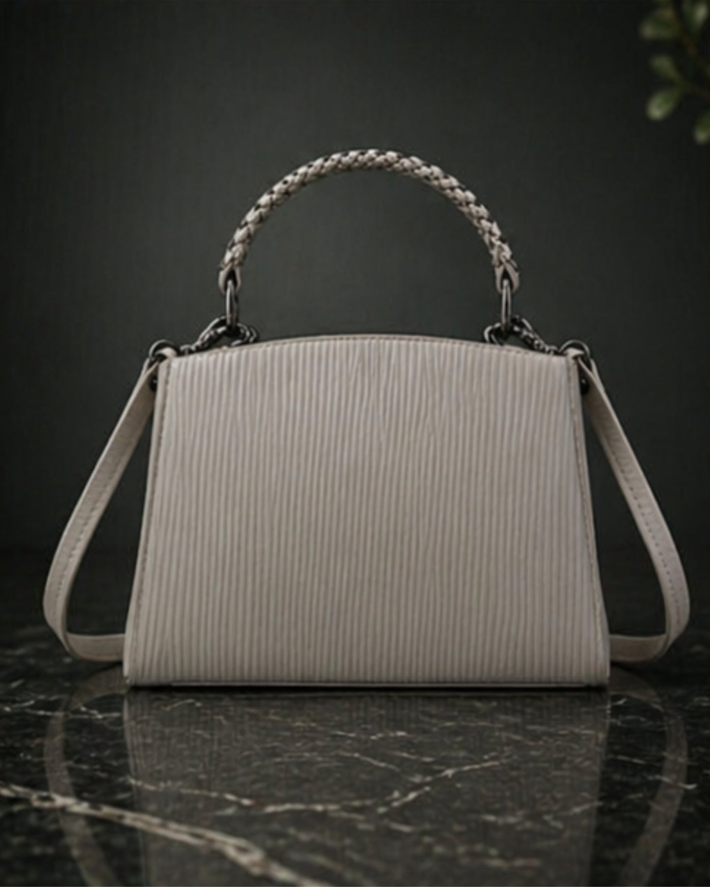 Swag Wali Saheli Structured Box Sling Handbag (Ivory Beige)