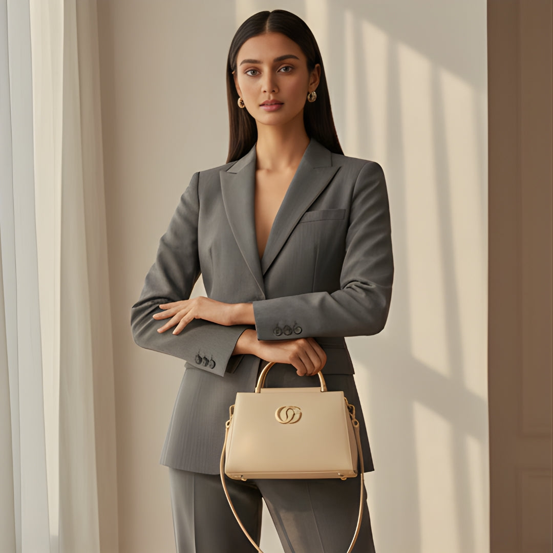 Borcelle Caramel Elite GG Structured Tote