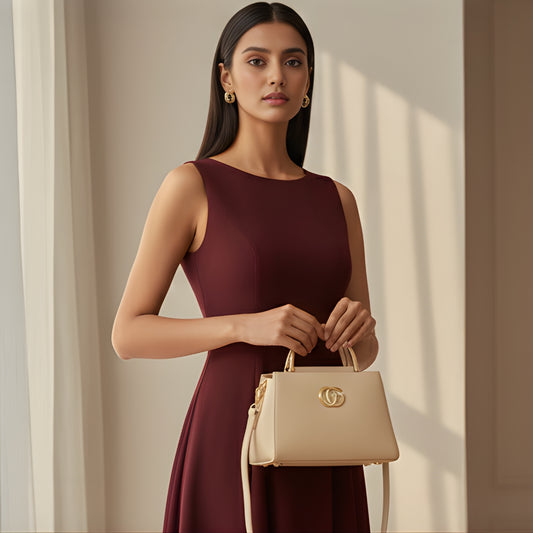 Borcelle Caramel Elite GG Structured Tote